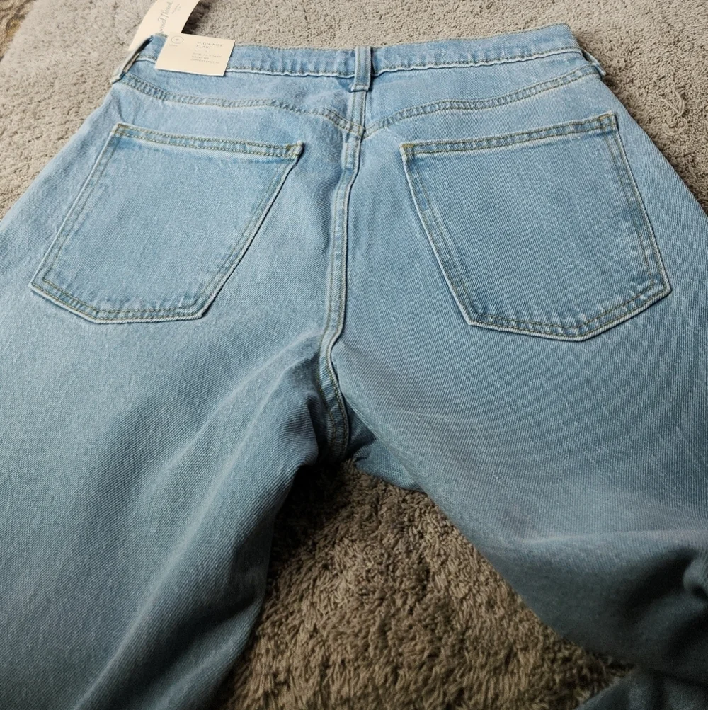 Women's High-Rise Flare Jeans - Universal Thread Light Wash 8 Long - Picture 5 of 16